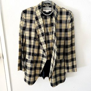 JONES NEW YORK Skirt Suit Blazer Jacket Blue Yellow